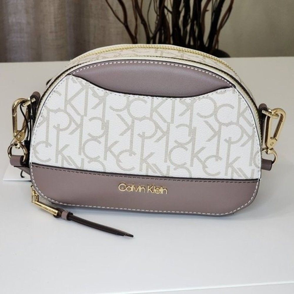 NEW! Calvin Klein Ashley Zip-Around Logo Crossbody Bag